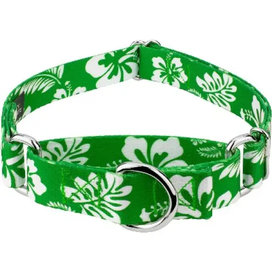 Country Brook Petz Kelly Green Hawaiian Martingale Dog Collar image {6}