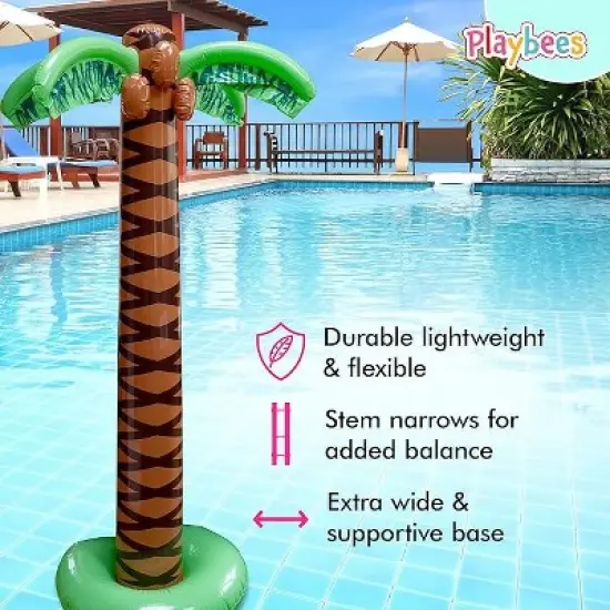 Playbees Giant Inflatable Palm Tree 6 Foot &ndash; 4 Pack image {1}