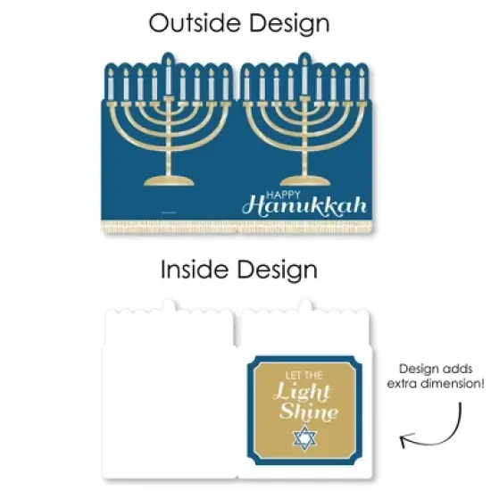 Big Dot of Happiness Happy Hanukkah - Hanukkah Giant Greeting Card - Big Shaped Jumborific Card image {4}