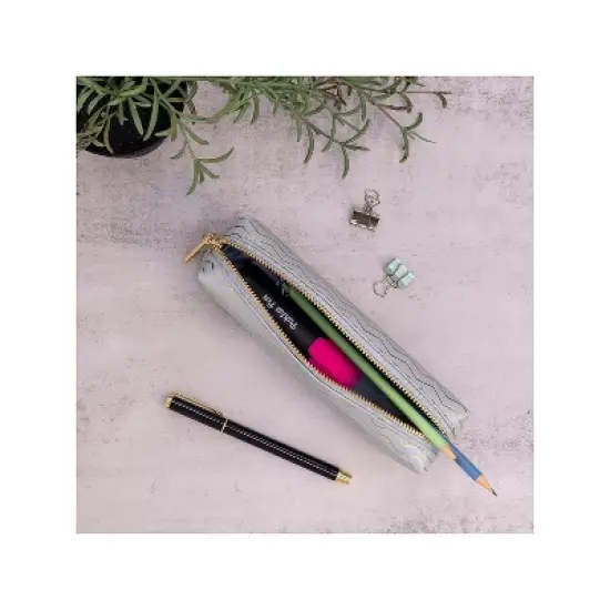 Pukka Pad Haze Faux Leather Zipper Pencil Case Blue (9981(BE)-HZE) image {4}