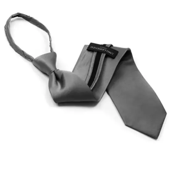Men's Solid Color Pre-tied Zipper Necktie image {7}