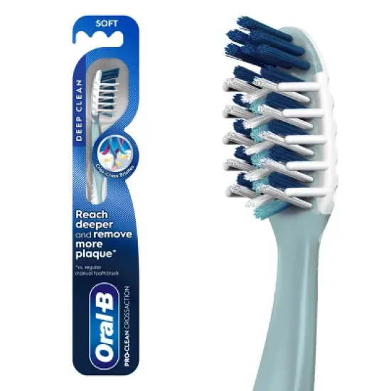 Oral-B Cross Action All In One Manual Toothbrush, Soft image {9}