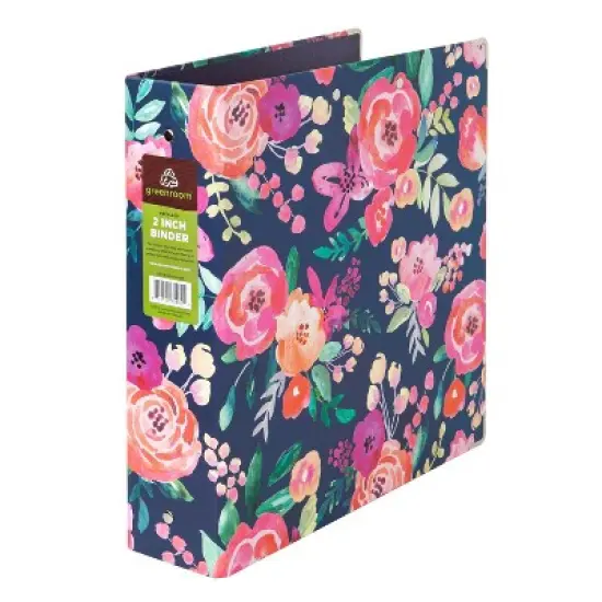 greenroom 2" Ring Binder Floral Navy image {4}