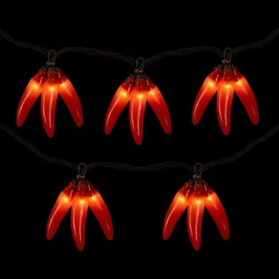 Northlight 36ct Chili Pepper Clustered String Lights Red - Brown Wire image {2}