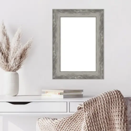 Amanti Art Waveline Silver Narrow Framed Dry Erase Magnetic Board image {7}