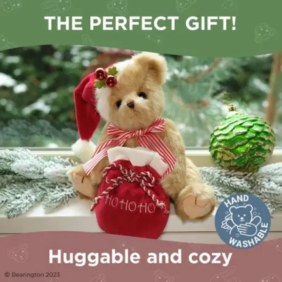 Bearington Jolly Jingles Christmas Bear, 10 Inch Stuffed Christmas Animals, Ideal Christmas Bear Decorations Gift for Toddlers image {4}