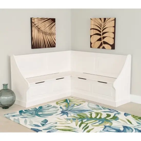 Tobin Corner Breakfast Nook White - Linon image {1}