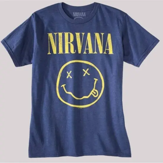 Men's Nirvana Short Sleeve Graphic T-Shirt - Denim Heather image {3}