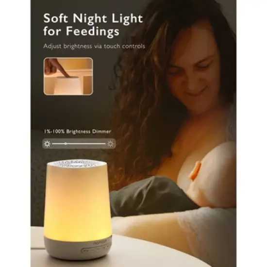 Momcozy Noise Machine for Baby Sleeping with Night Light - White image {4}
