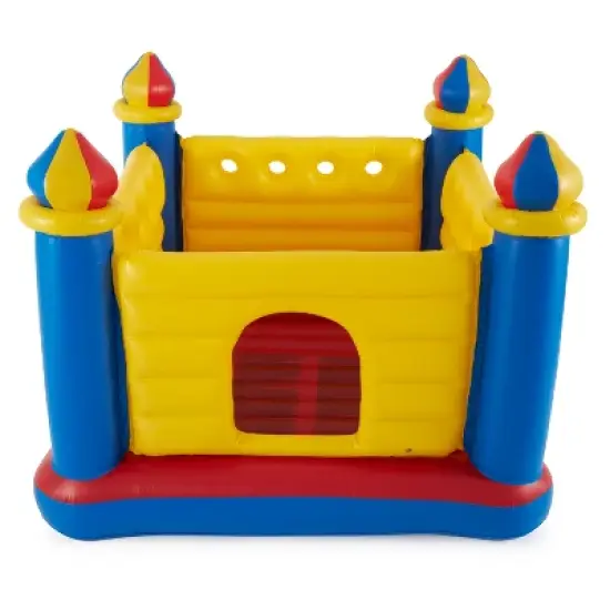 Intex 48259EP Inflatable Colorful Jump-O-Lene Castle Bouncer Indoor Outdoor Kids Jump Bounce House for 2 Kids, Ages 3 to 6 Years image {3}
