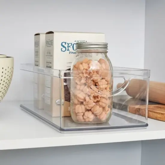 Plastic Kitchen Cabinet Storage Bins - Set of 2 - Clear - Made in USA image {2}