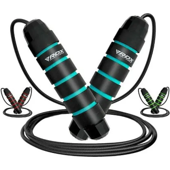 RDX Sports Skipping Rope with Soft Memory Foam Handles, 10.3FT Adjustable Tangle-Free PVC Coated Steel Jump Cable, Fat Burning Yoga Fitness MMA image {7}
