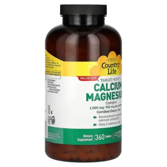 Country Life Target-Mins, Calcium-Magnesium Complex, 360 Tablets image {3}