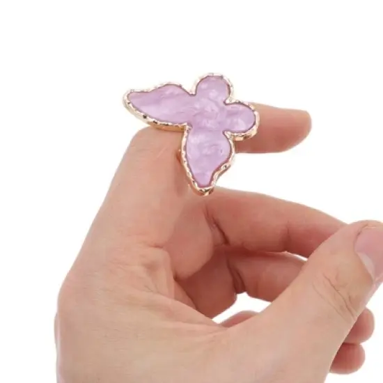 Unique Bargains Portable Butterfly Ring Nail Art Palette 1 Pc image {2}