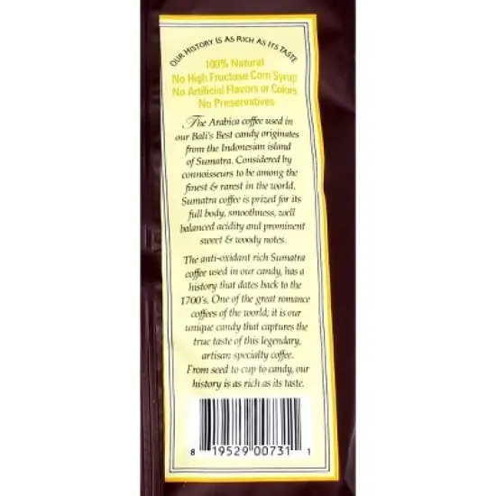 Bali's Best Espresso Candy Made with Real Coffee 5.3 Oz. (Pack of 2) image {5}