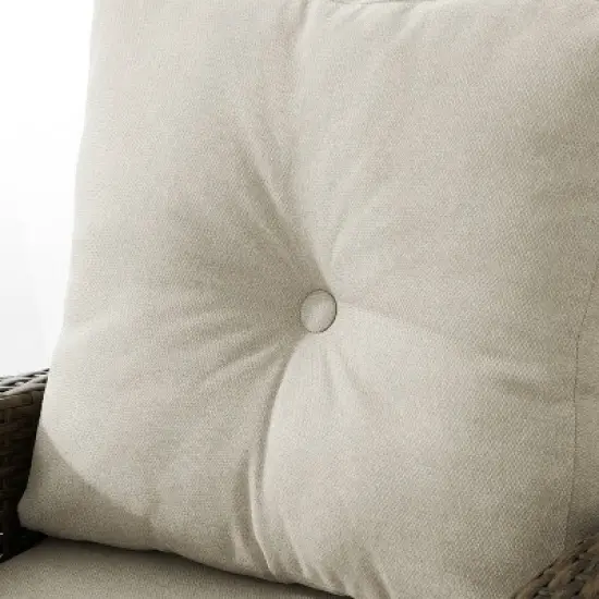 Rockport Outdoor Wicker High Back Loveseat - Crosley image {7}