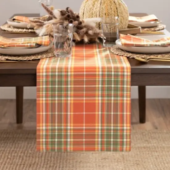 Elrene Hawley Plaid Harvest Cotton Table Runner - Elrene Home Fashions image {3}