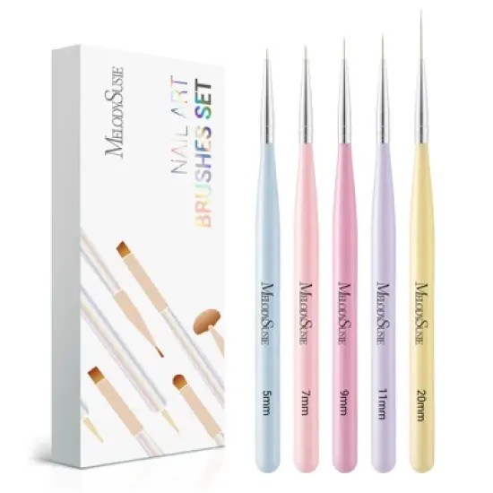 Nail Art Liner Brushes 5Pcs-5/7/9/11/20mm image {6}