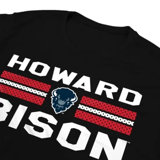 Men's Howard University Men's Sport Active T-Shirt Jersey Stripe CollegiateBlack image {4}