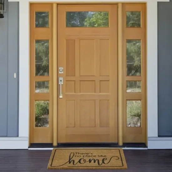 Kate Aurora "Theres No Place Like Home" Coir Bristled Outdoor All Season Welcome Mat - 18"x30" image {2}