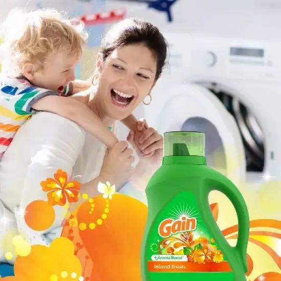 Gain + Aroma Boost Island Fresh Scent HE Compatible Liquid Laundry Detergent image {7}