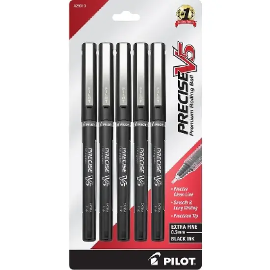 Pilot Precise V5 Rollerball Pens Extra Fine Point Black Ink 379731 image {4}