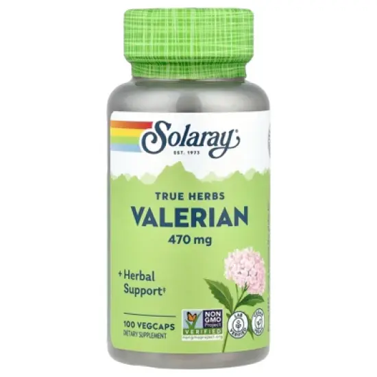 Solaray True Herbs, Valerian, 470 mg, 100 VegCaps image {4}