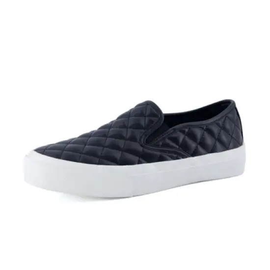 CUSHIONAIRE Faze Women&rsquo;s Quilted Slip-On Sneaker &ndash; Faux Leather Casual Shoe with Memory Foam Insole & Rubber Outsole image {14}