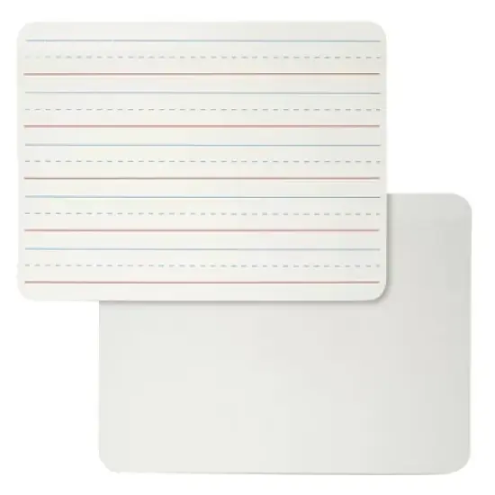 6pk 9" x 12" Dry Erase Boards 2-Sided Lined/Plain - Charles Leonard image {1}