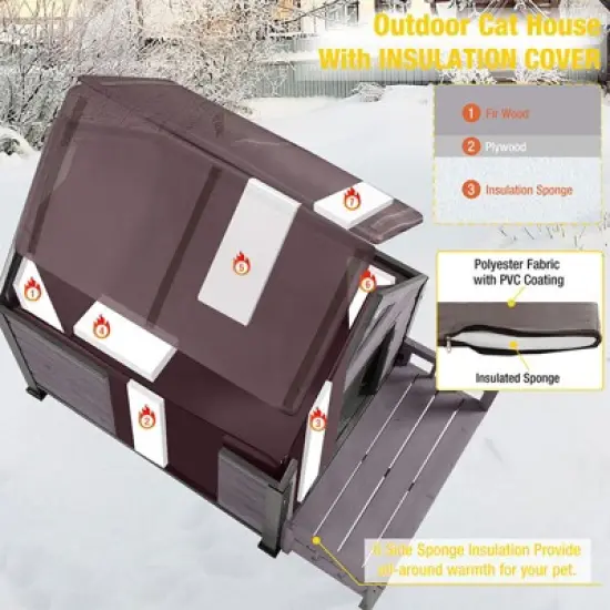 Aivituvin Insulated Dog House with Liner Inside| Iron Frame-AIR80/81/87-IN image {1}