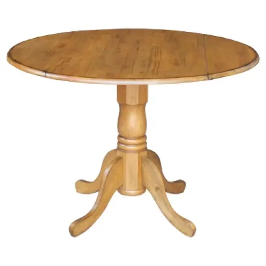 42" Mason Round Dual Drop Leaf Dining Table - International Concepts image {21}