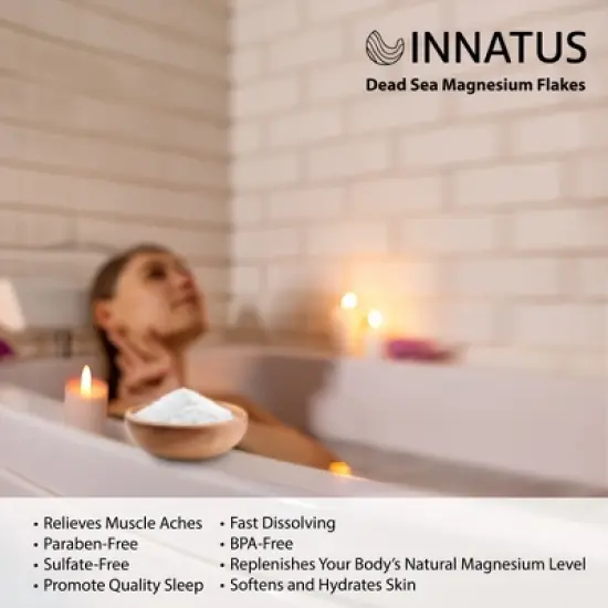 Pure Dead Sea Magnesium Flakes Bathing in Luxury Soak &ndash; Replenishing & Relaxing, Made in USA-IN-1030 image {3}