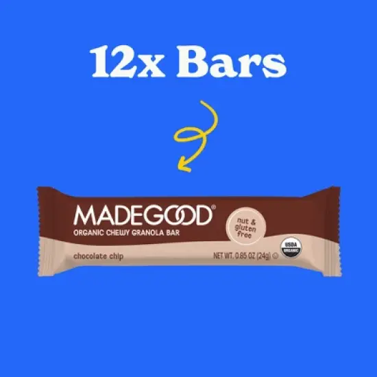 MadeGood Chocolate Chip Granola Bar - 10.2oz/12ct image {2}