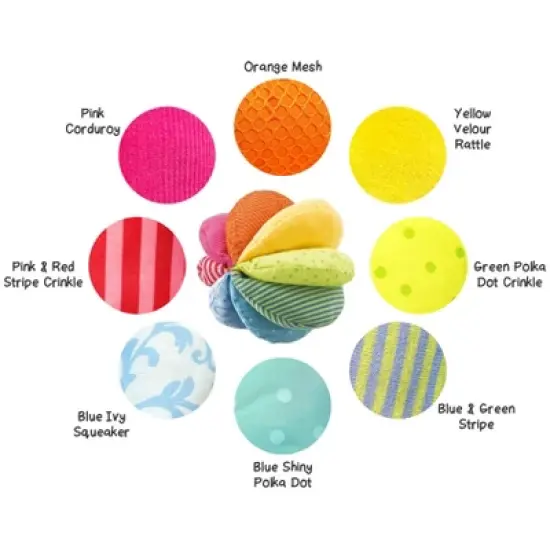 HABA Rainbow Fabric Ball - Machine Washable with 8 Different Sensory Effects image {3}