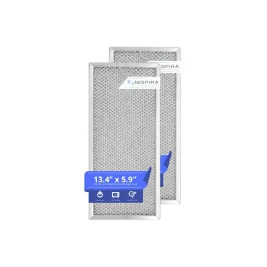 Nispira Grease Filter Compatible with GE Microwave Range Hood WB06X10596, 2 Filters image {5}