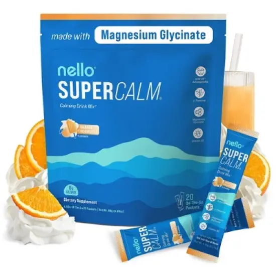 Nello Supercalm Calming Drink Mix Supplement Powder - Orange Creamsicle - 20ct image {7}