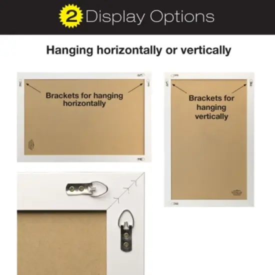 Excello Global Products White Wooden Magnetic Dry Erase Whiteboard, 24"x36" image {2}