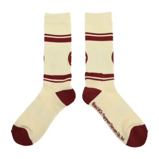 Dr Pepper Vintage Soda Logo Men's Casual Crew Socks image {3}