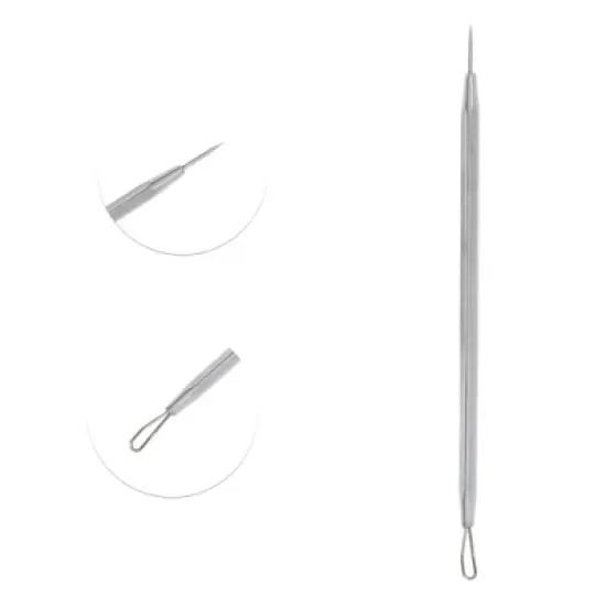 Unique Bargains Convenient Acnes Pimple Extractor Silver Tone 1 Pc image {2}
