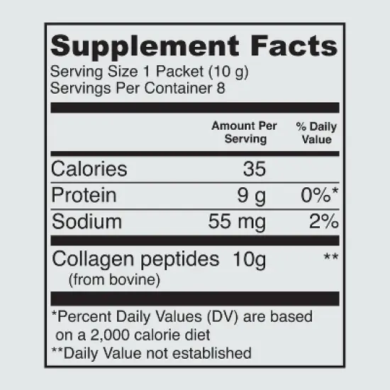 Vital Proteins Unflavored Collagen Peptides Protein Powder Stick Packs - 8ct image {1}