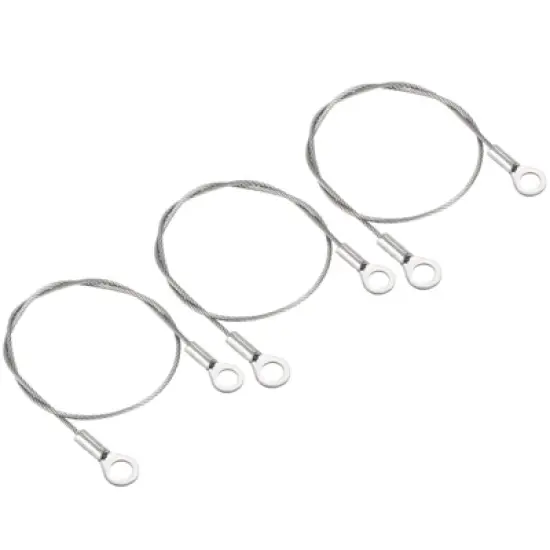 Unique Bargains Stainless Steel Light Outdoor Travel Luggage Safety Locking Cables 0.24" ID Eyelets image {5}