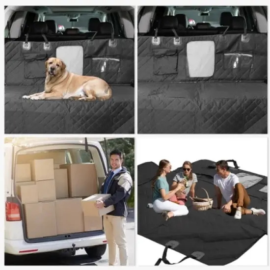 Unique Bargains Nonslip Washable Dog Car Seat Cover for Back Seat 1 Pc image {5}