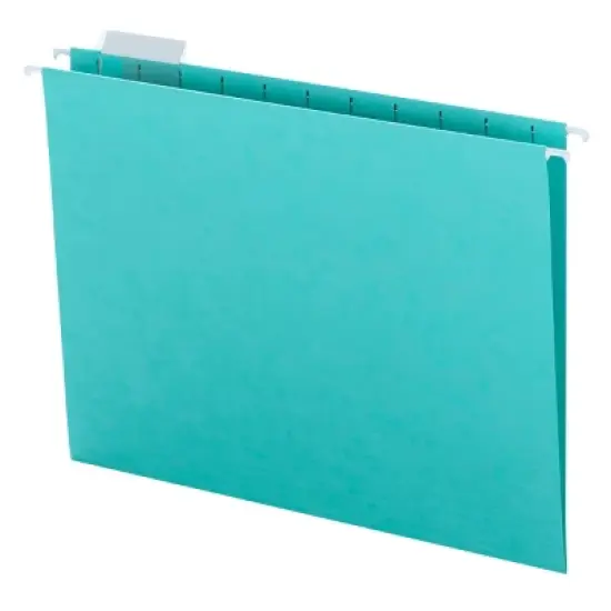 Smead Hanging File Folder with Tab, 1/5-Cut Adjustable Tab, Letter Size, 25 per Box image {1}