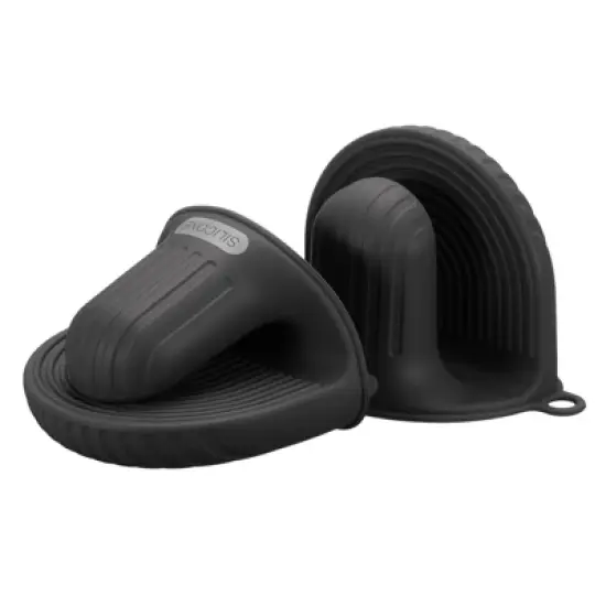 Unique Bargains Heat Resistant Mini Silicone Oven Mitts for Air Fryer Kitchen Cooking 2 Pcs image {5}