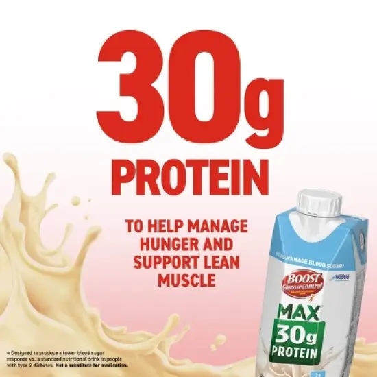 Boost Very Vanilla Glucose Control Max Meal Replacement Drinks - 4pk/11 fl oz image {2}