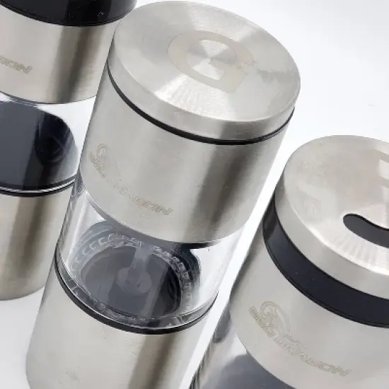 BBQ Dragon Magnetic Spice Shaker Set: 3-Piece, Grill Accessory, Magnetic Base, Stainless Steel, Easy View Windows image {2}