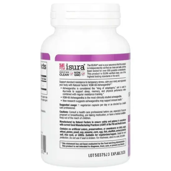 Natural Factors Stress-Relax&reg;, Ashwagandha, 600 mg, 60 Vegetarian Capsules image {2}