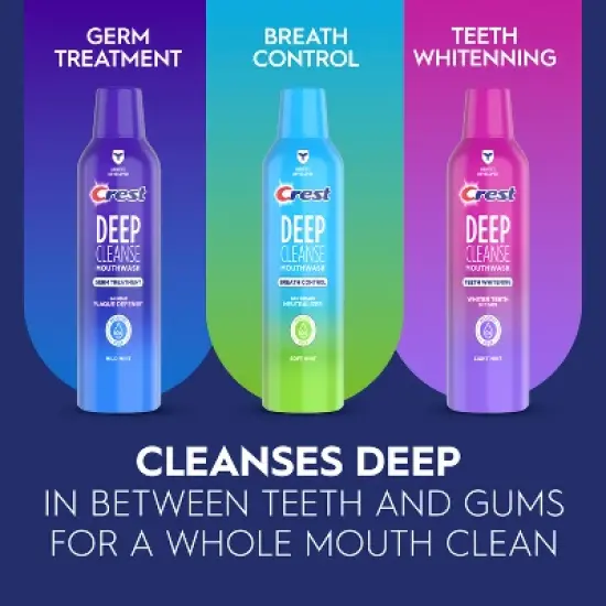 Crest Deep Cleanse Breath Control Mouthwash - Soft Mint - 475ml image {7}