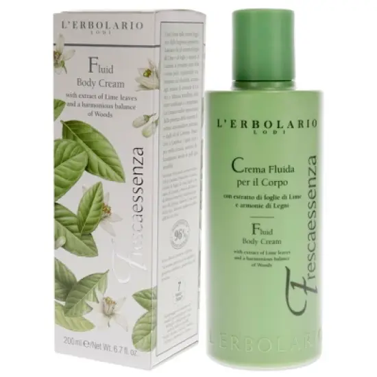 L'Erbolario Frescaessenza Fluid Body Cream - Body Cream for Dry Skin - 6.7 oz image {2}