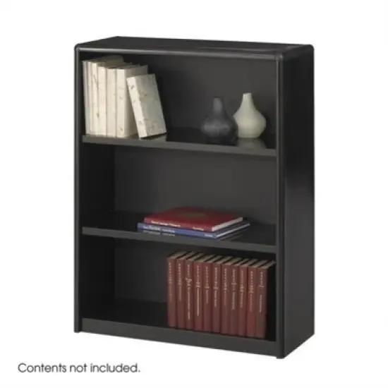 Steel ValueMate 3 Shelf Economy Steel Bookcase in Black - Safco image {1}
